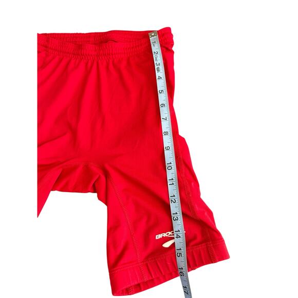 Brooks Women's Red Running Athletic Stretch Nylon Sprinter Tights Shorts Medium - Picture 10 of 10